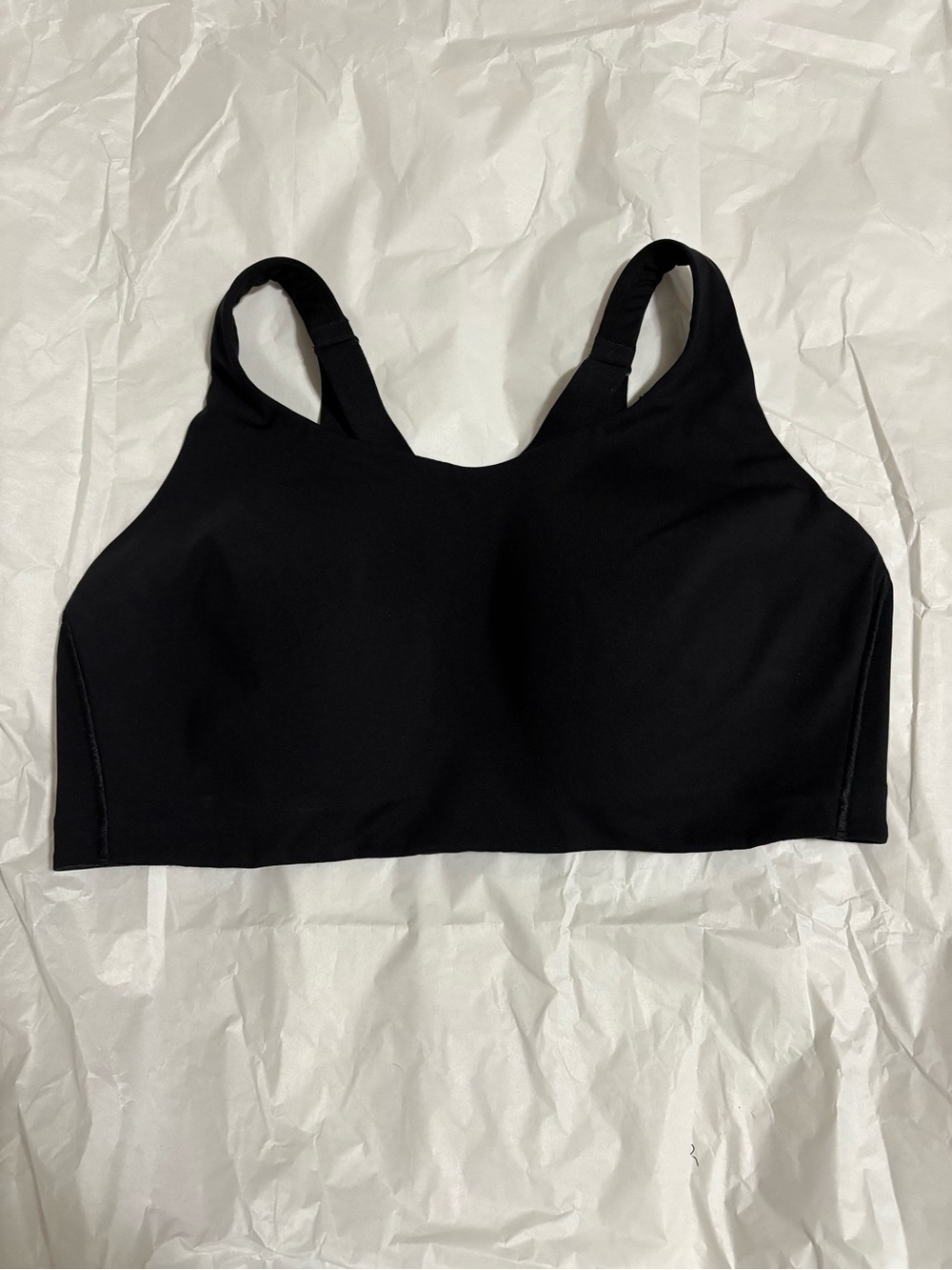 Lululemon Black High Support Sports Bra Size 38D Adjustable Racerback